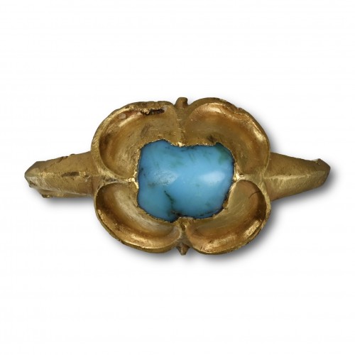 Bijouterie, Joaillerie  - Bague en or Renaissance avec une turquoise