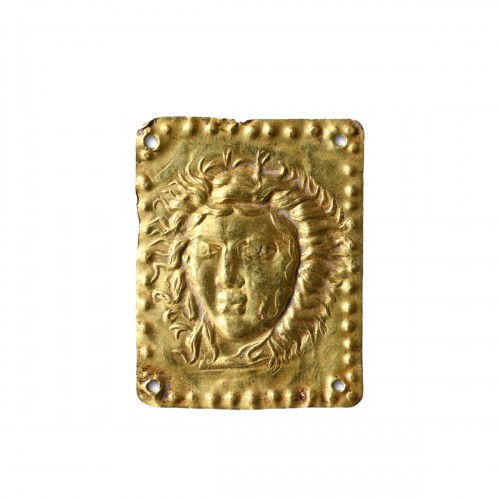 Ancient Greek gold appliqué with Alexander the Great, late 4th–3rd century 