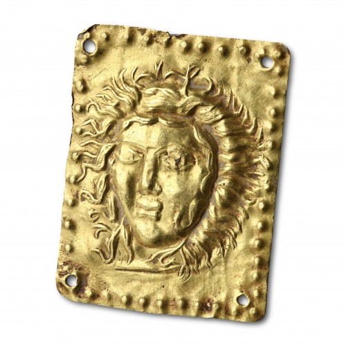 Ancient Greek gold appliqué with Alexander the Great, late 4th–3rd century  - Ancient Art Style 