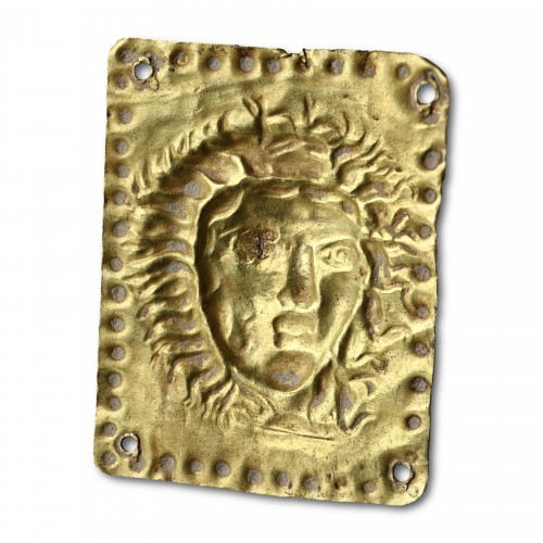 Ancient Art  - Ancient Greek gold appliqué with Alexander the Great, late 4th–3rd century 