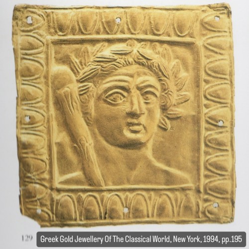 Ancient Greek gold appliqué with Alexander the Great, late 4th–3rd century  - 