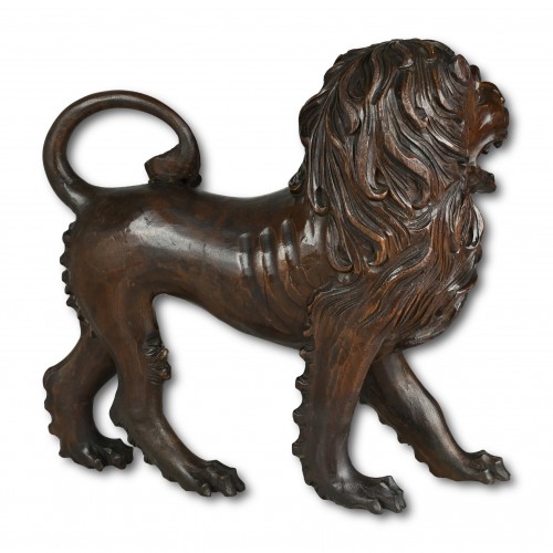 18th century - Baroque sculpture of a striding lion Tyrol,Italy, mid 18th century