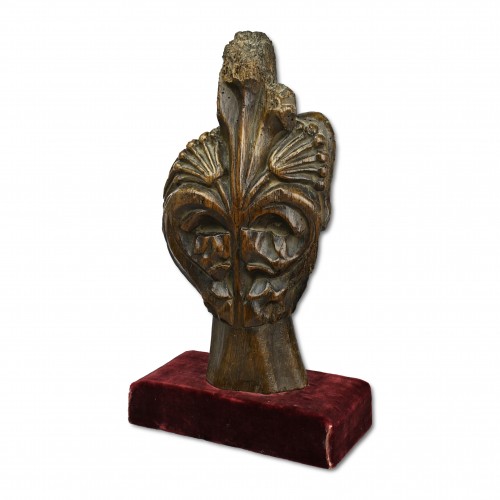  - Medieval bench end finial of an elephant and castle