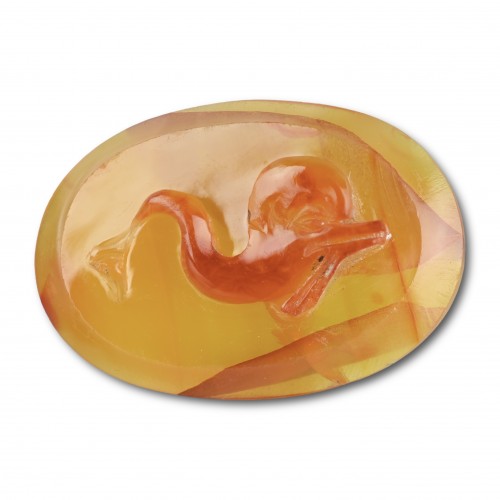 18th century. Carnelian cameo of a dolphin - Curiosities Style 