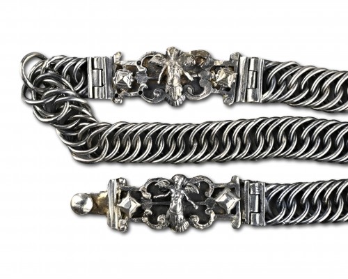 Antique Jewellery  - Renaissance silver necklace, Germanu second half of the 16th centur