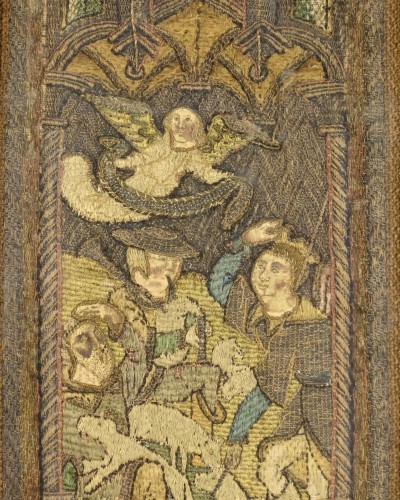  - Orphrey panels with Christ healing the sick &amp; the adoration of the shepherd