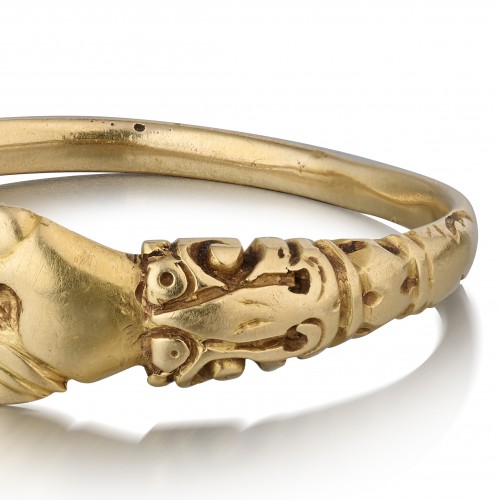 High carat gold fede ring. Probably English, late 16th / early 17th century - Antique Jewellery Style 