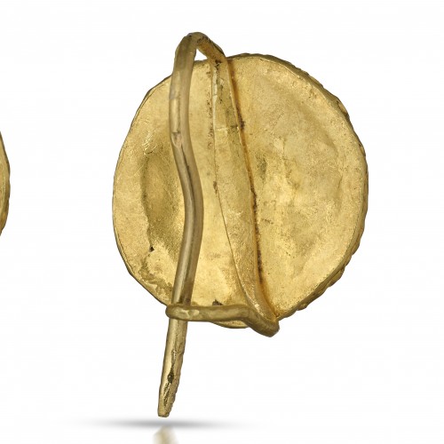 Pair of Ancient Roman gold earrings Circa 1st - 3rd century AD. - 