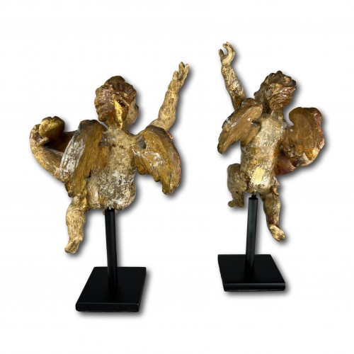 Pair of baroque reliquary angels, Germany early 18th century - 