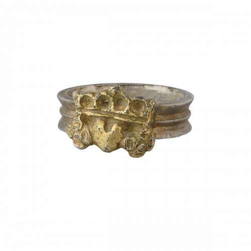 Silver gilt betrothal ring 15th century