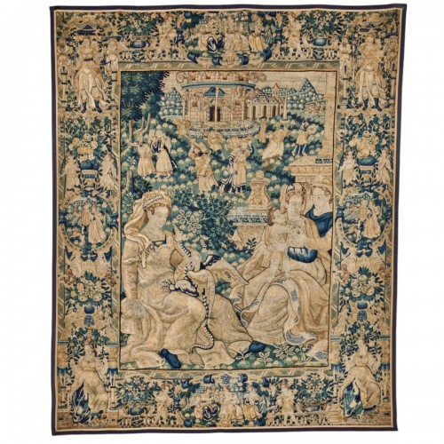 Old Testament Oudenaarde tapestry with the Tower of Babel., late 16th centu