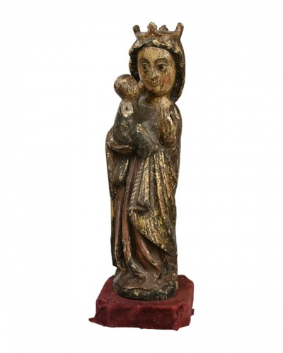 Vierge à l'Enfant bois polychrome, Nord de l'Espagne fin du XIIIe siècle