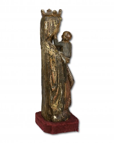 Vierge à l'Enfant bois polychrome, Nord de l'Espagne fin du XIIIe siècle - 