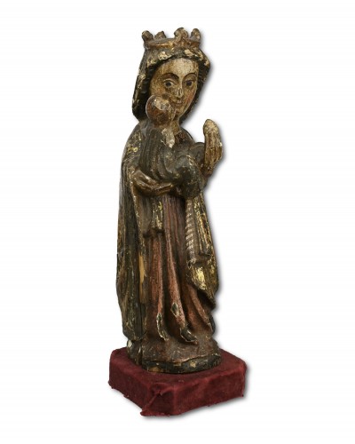  - Vierge à l'Enfant bois polychrome, Nord de l'Espagne fin du XIIIe siècle