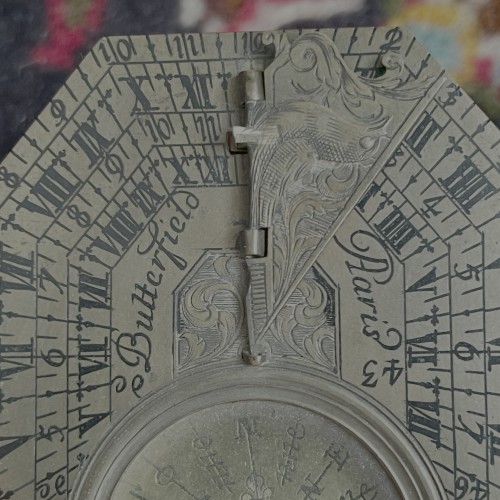 Antiquités - Butterfield pocket sundial and compass with original case