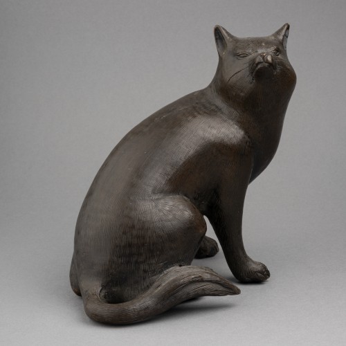 Bronze – A good model of a Fox, seated, Japan Meiji - 