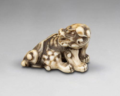 Asian Works of Art  - Netsuke – model of a shishi Japan Edo