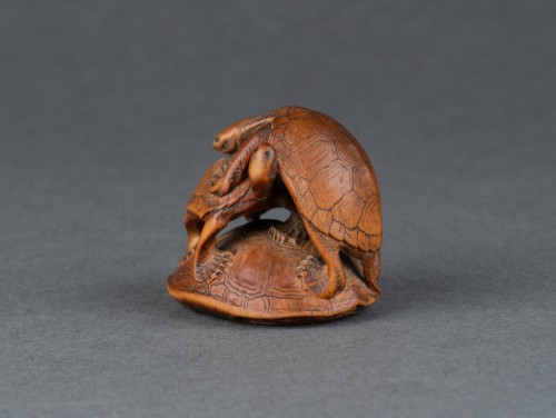 Netsuke Turtles By Komin, Edo Japan - Asian Works of Art Style 