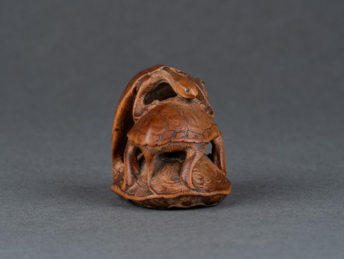 Netsuke Turtles By Komin, Edo Japan - 