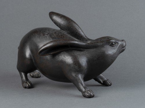 Little Bronze Hare, Japan Edo Meiji - Asian Works of Art Style 