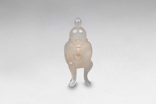 Brûle-parfum miniature couvert en agate, Chine fin XIXe siècle - Arts d