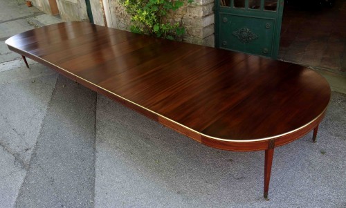 18th century - Conference or banquet table in solid mahogany, 6 meters