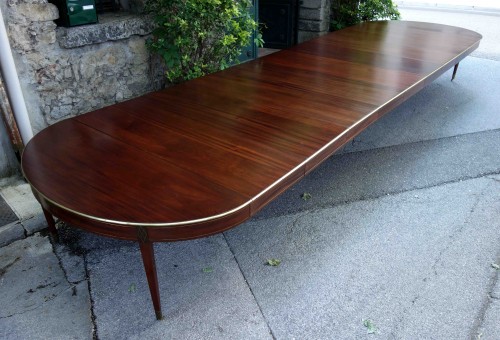 Conference or banquet table in solid mahogany, 6 meters - Directoire