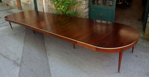 Directoire - Conference or banquet table in solid mahogany, 6 meters
