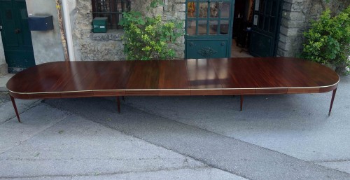 Antiquités - Conference or banquet table in solid mahogany, 6 meters