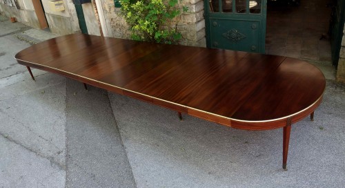 Antiquités - Conference or banquet table in solid mahogany, 6 meters