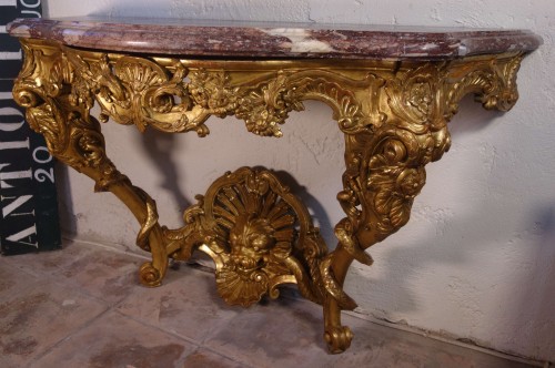 Regency period console attributed to Bernard Honoré Turreau known as “Toro” - Furniture Style French Regence