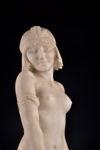 Grande danseuse en marbre de Carrare, Art Déco, - Alberto Saccardi (1883-1956) - Sculpture Style Art Déco