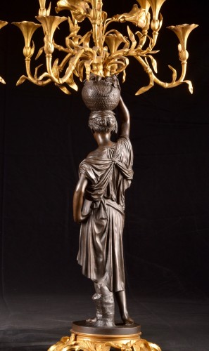 Grande paire de candélabres orientalistes par Charles Cumberworth (1811-1852) - Napoléon III