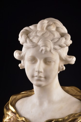 Bust  - Alphonse Henri Nelson (1854-1919) - Sculpture Style Art nouveau