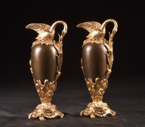 Pair Of Large Napoleon III Vases - Decorative Objects Style Napoléon III