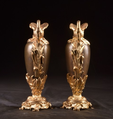 Objet de décoration Cassolettes, coupe et vase - Paire de grands vases Napoléon III