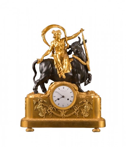 The Abduction of Europe, early 19th century bronze clock