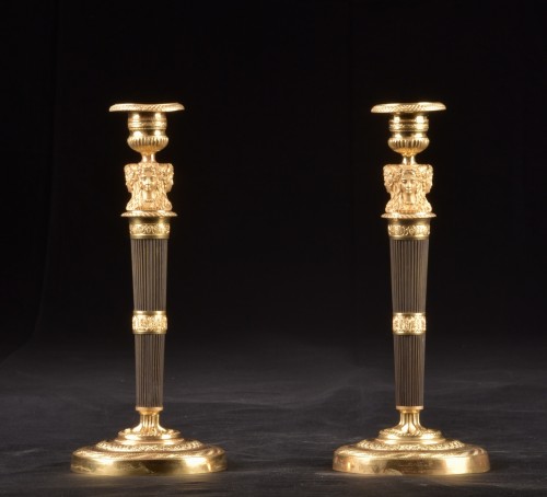 Pair Of Empire Candlesticks - Lighting Style Empire