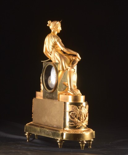 Antiquités - French Empire pendule, with Diana, signed Le Roy (1765-1839)