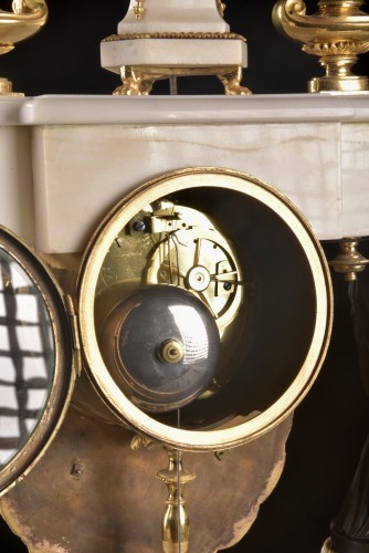 Directoire - Directoire Portico Clock, Signed Piolaine