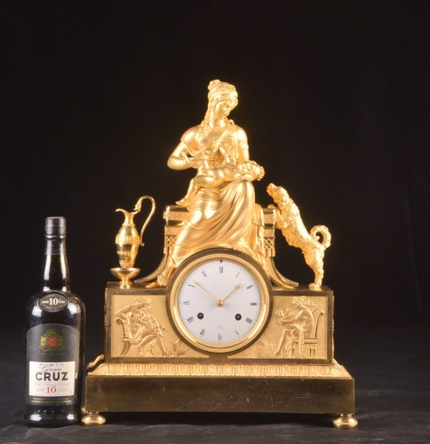 An Early 19th Century French Gilt Bronze Clock - Horology Style Empire