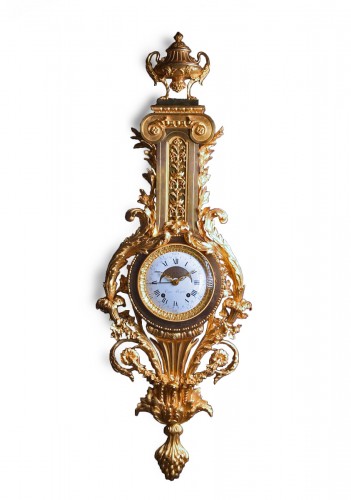 Large late 19th century cartel clock