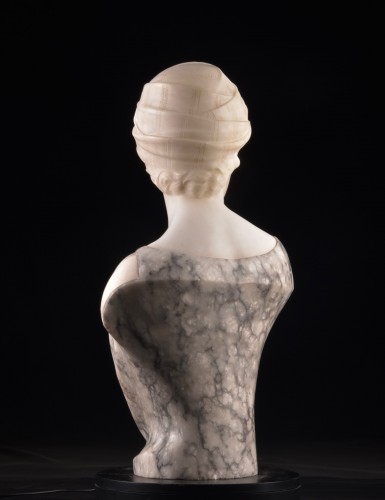 Guglielmo Pugi (circa 1850-1915), Bust Of A Women With A Turban - Sculpture Style Art nouveau