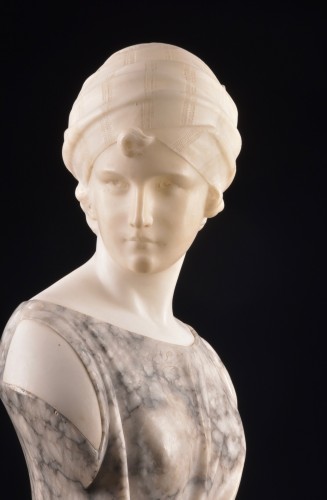 Antiquités - Guglielmo Pugi (circa 1850-1915), Bust Of A Women With A Turban