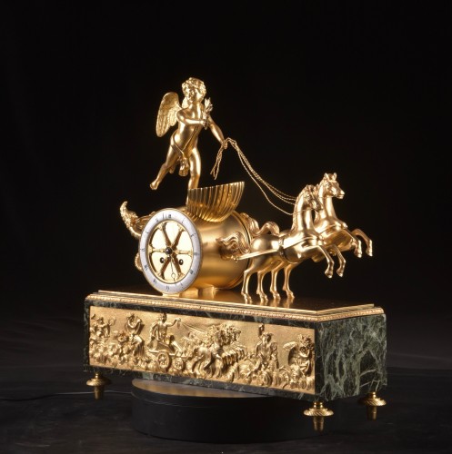 Pendule au char époque Napoléon III - Horlogerie Style Napoléon III