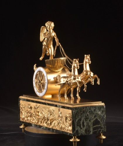 Horlogerie Pendule - Pendule au char époque Napoléon III