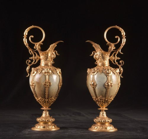  - Pair of ewers France late 19th  century