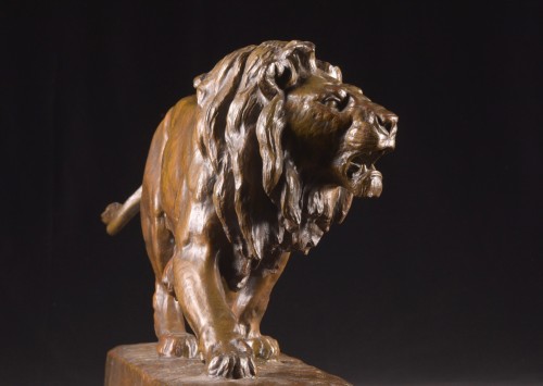 Lion by Louis Vidal (1831 - 1892)  - Sculpture Style Napoléon III