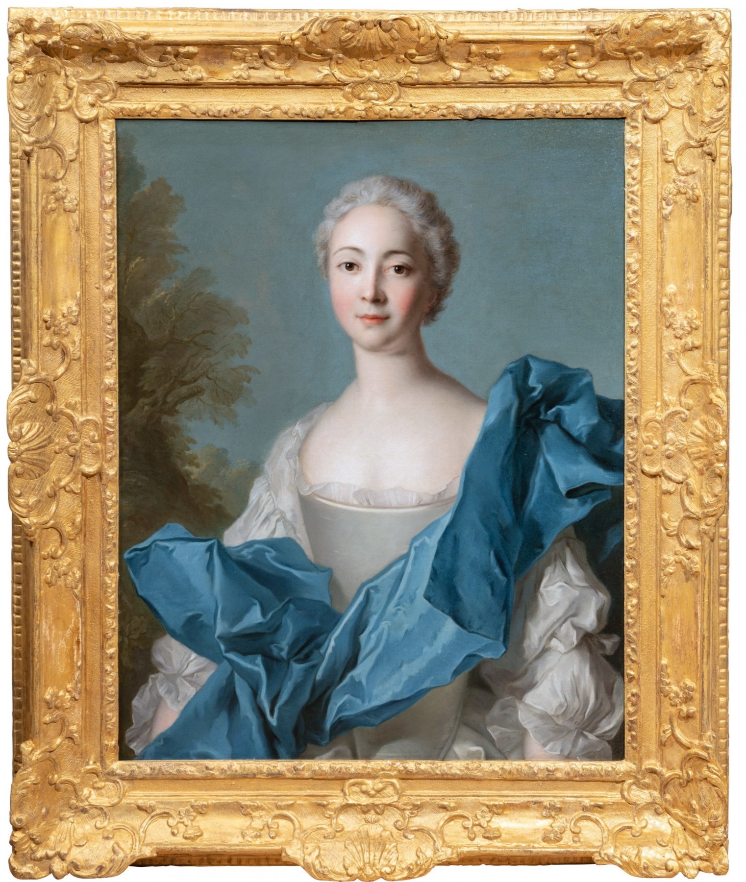 18th C French Portrait Of A Noble Lady By Workshop Of Jean Marc Nattier Ref 104754