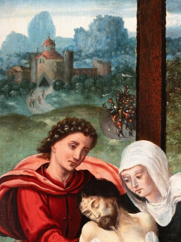 Lamentation of Christ - 16th century Antwerp school - Paintings & Drawings Style Renaissance